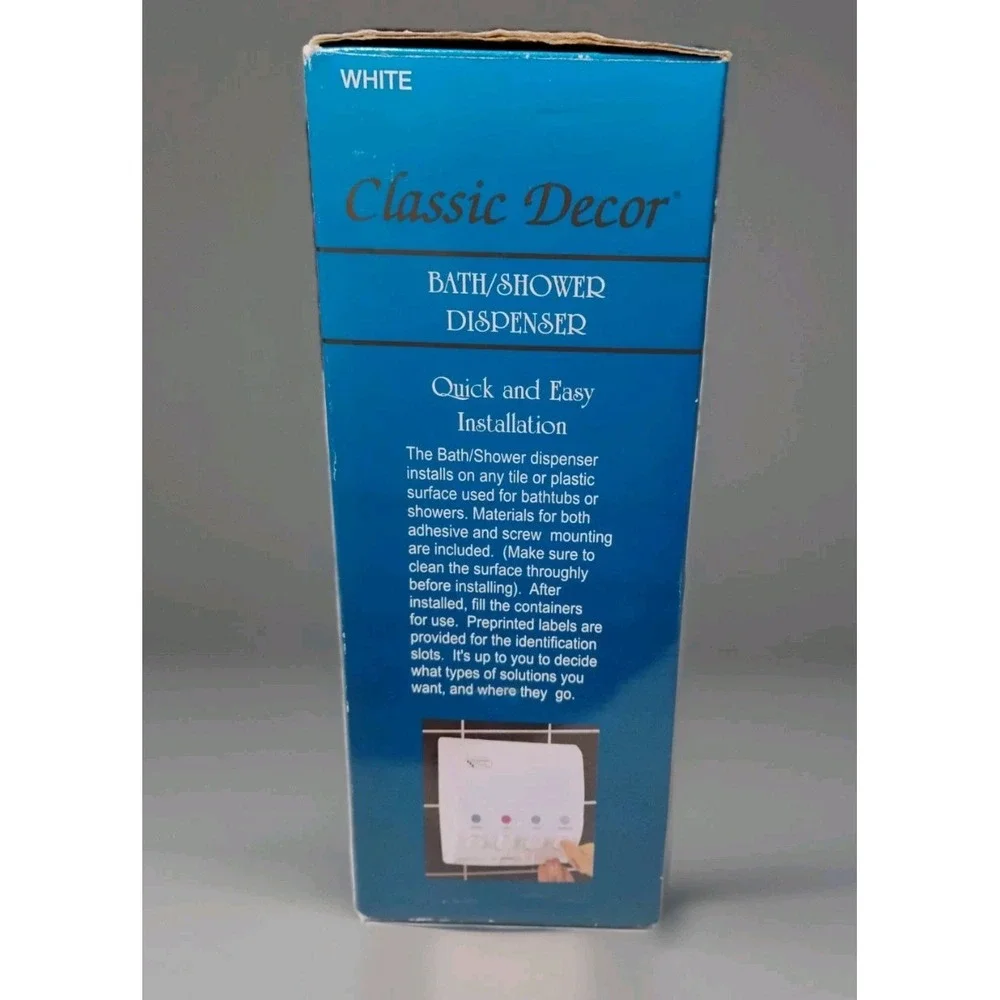 VTG Classic Decor Soap Shampoo 4 Bottle Dispenser‎ NIB